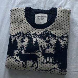 Men’s XS Navy/Ivory Abercrombie & Fitch Sweater.